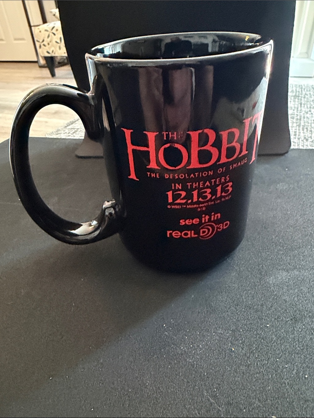 The Hobbit Black Ceramic Mug with Red Logo